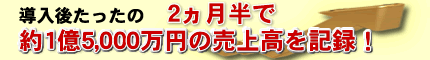 PPC・導入後たったの2ヵ月半で約1億5,000万円の売上高を記録！